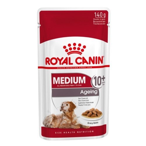 ROYAL CANIN MEDIUM AGEING +10 HUMEDA 140G